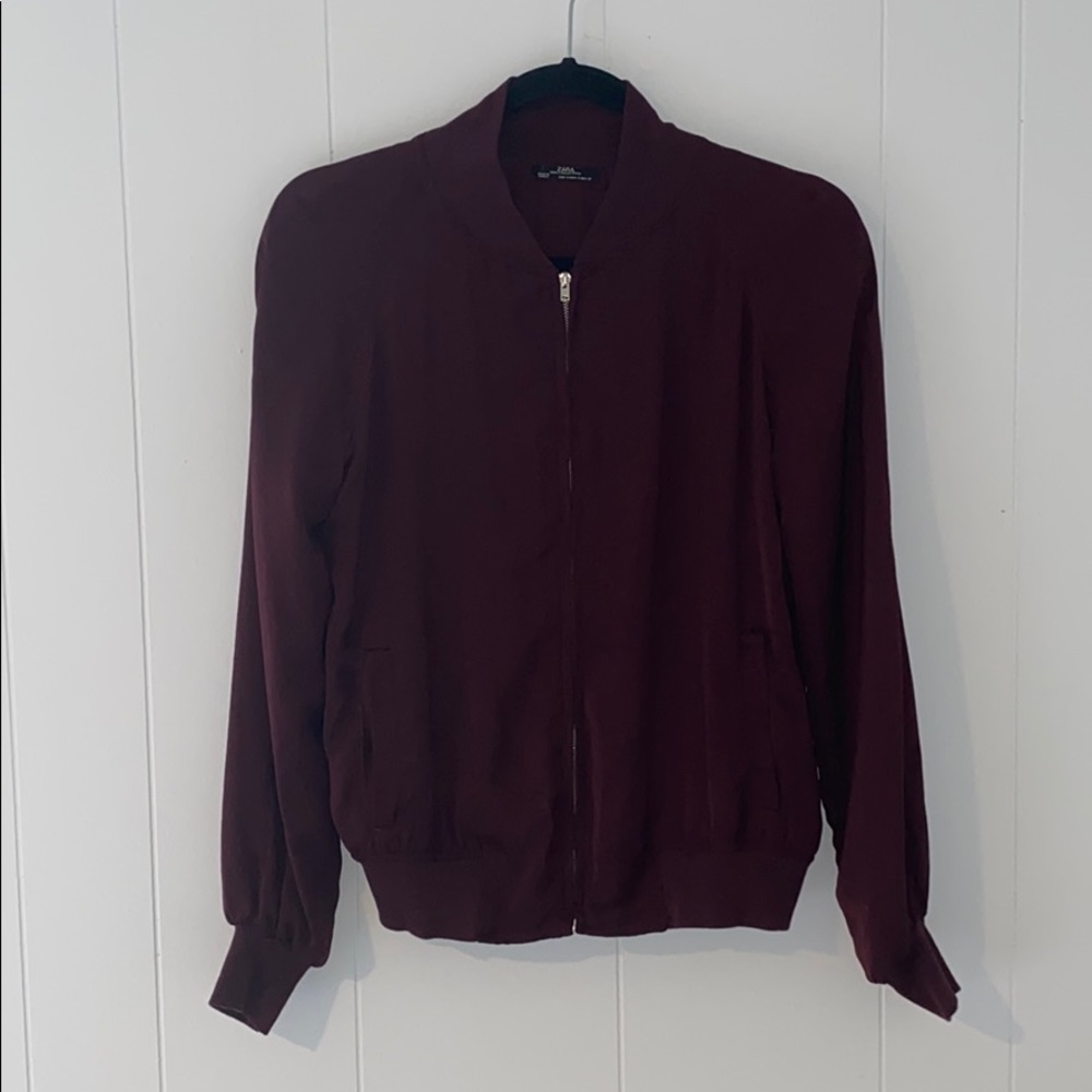 Zara light weight plum jacket